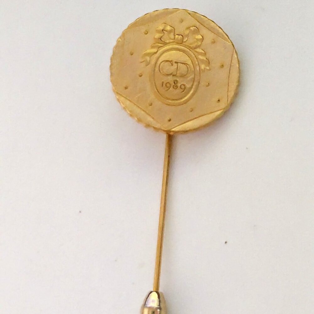 ULTRA RARE Limited Signed CHRISTIAN DIOR RF 1789 Bicentenary Coin Stick Pin - Picture 1 of 7